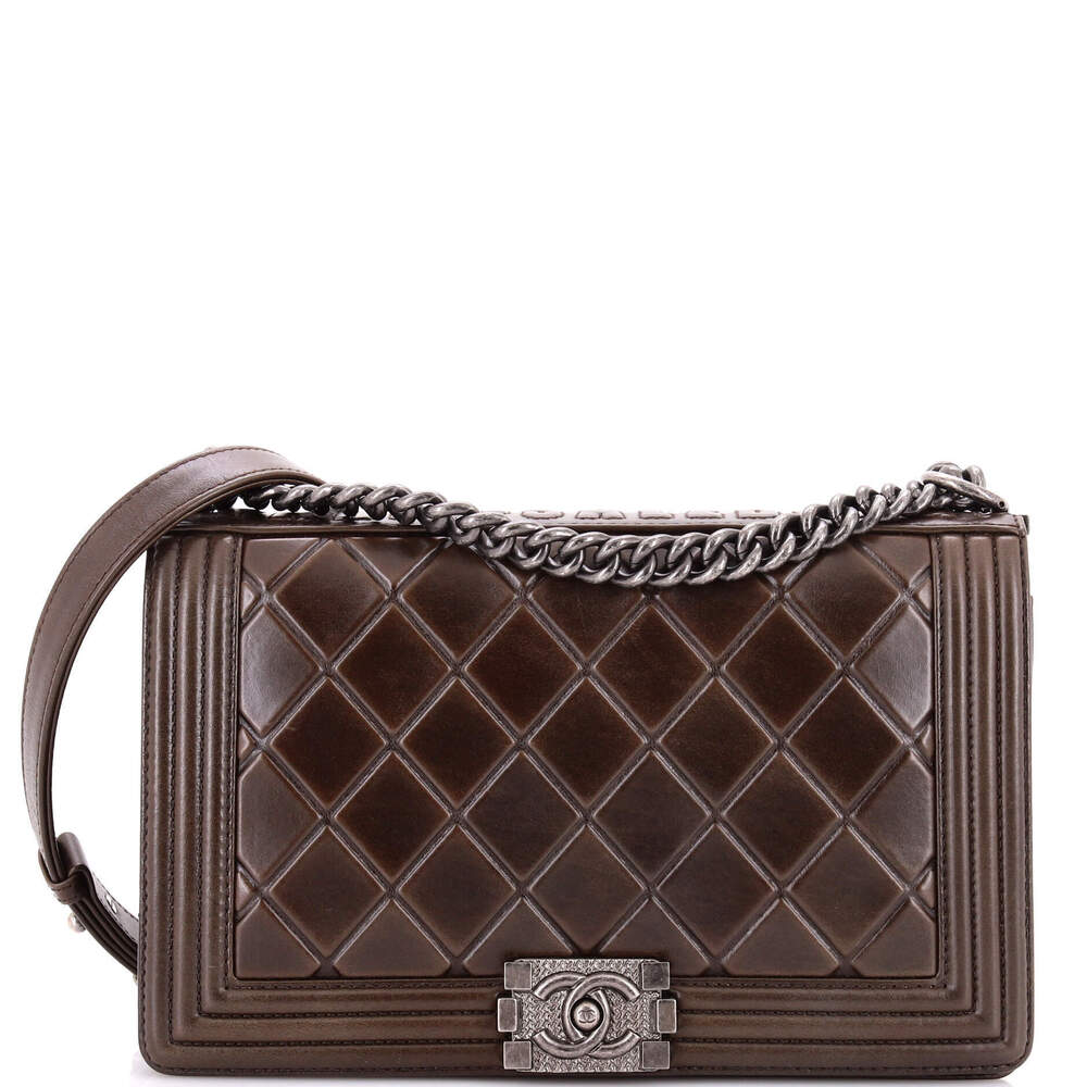 Chanel New Medium Paris-Salzburg Boy Flap Bag Embossed Calfskin